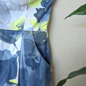 Theory Strapless Floral Dress